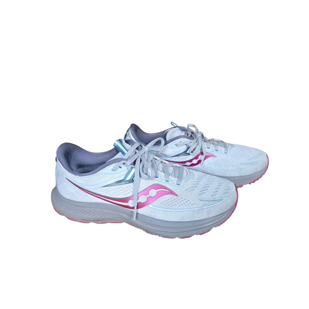 Saucony Omni 21 Concrete Berry Gray Pink Running Shoes Womens 10 S10762-16
